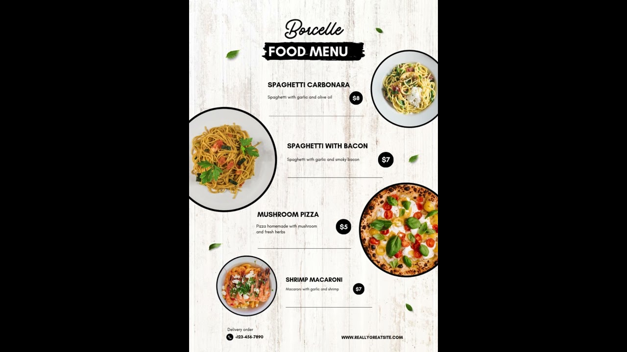 Simple & Stylish: Easy Digital Menu Design