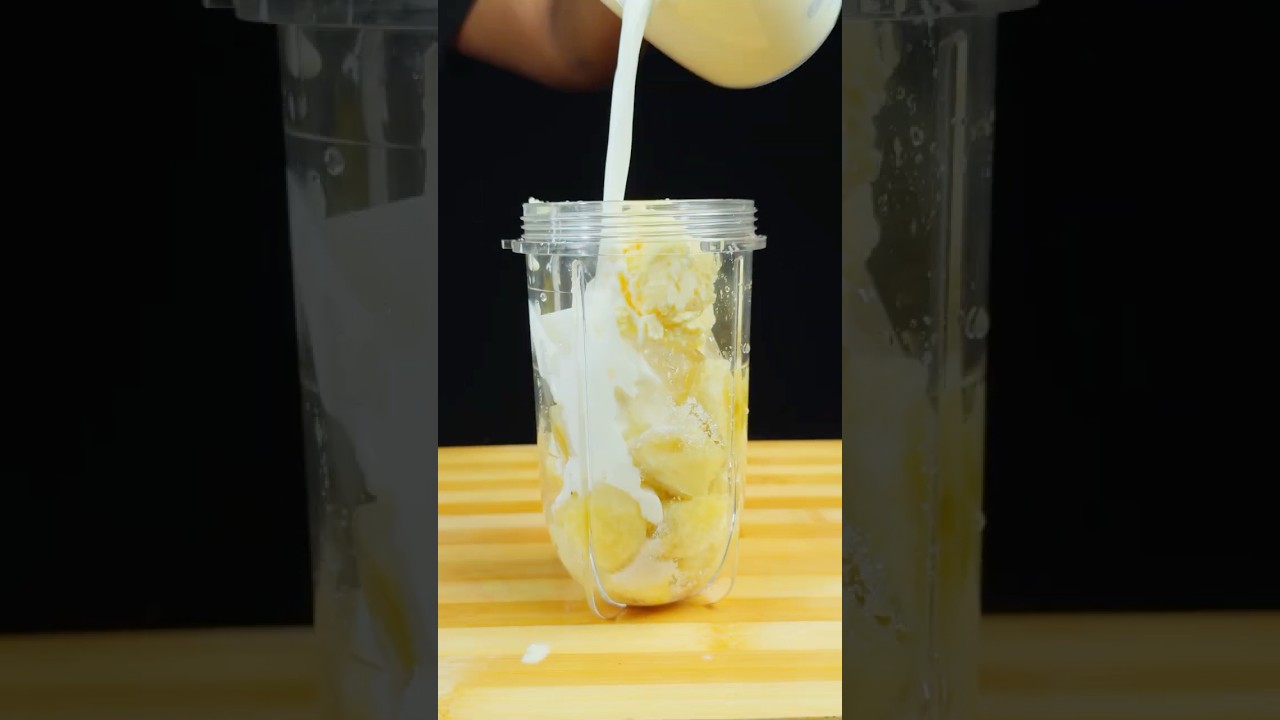 Banana Milkshake #asmr #cooking