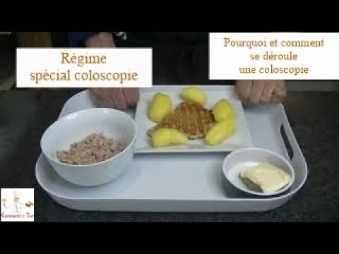 Régime sans résidu (sans fibres) spécial coloscopie et information sur la coloscopie