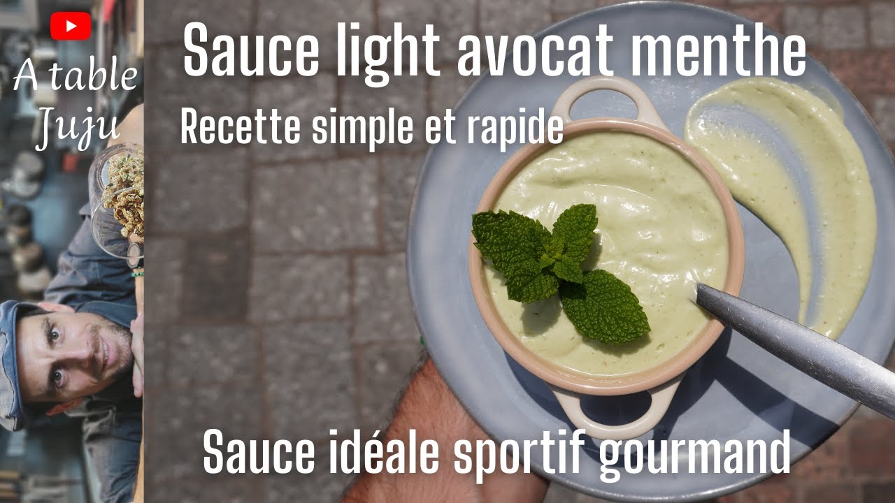 Sauce Light à l'Avocat, Yaourt Grec et Menthe Fraîche - Recette Facile et Rapide