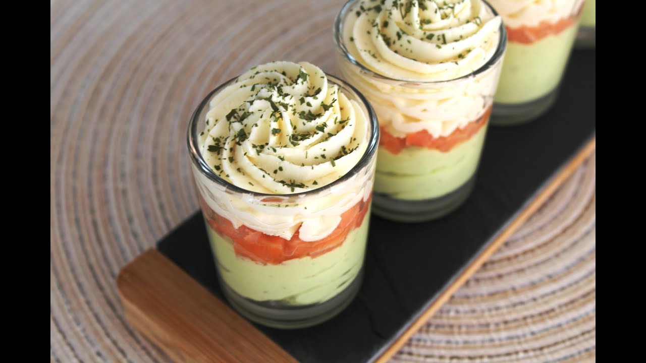 Avocado & Smoked Salmon Verrines / Verrines avocat- saumon fumé / مقبلات بالافوكادو والسلمون المدخن