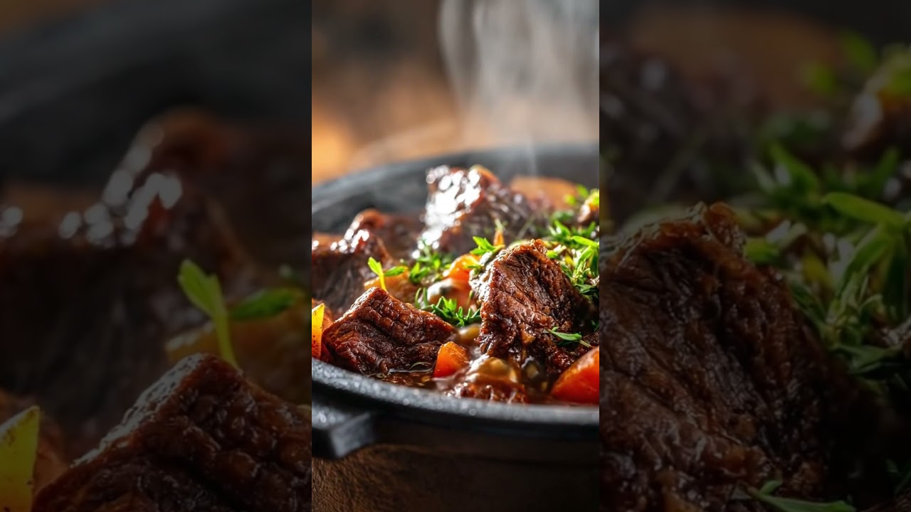 Bœuf Mijoté Fondant aux Légumes – Plat Rustique et Réconfortant