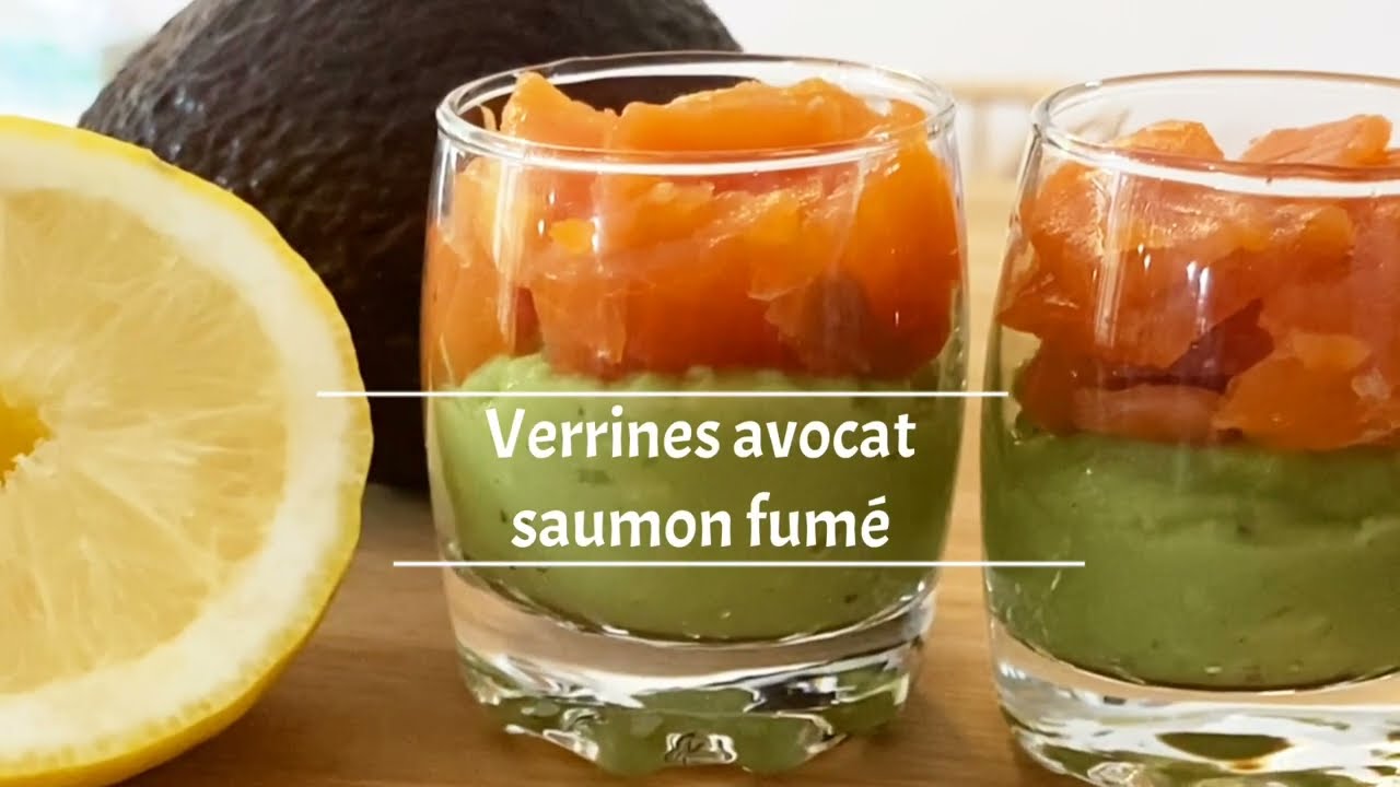 Recette des verrines à l’avocat et au saumon fumé