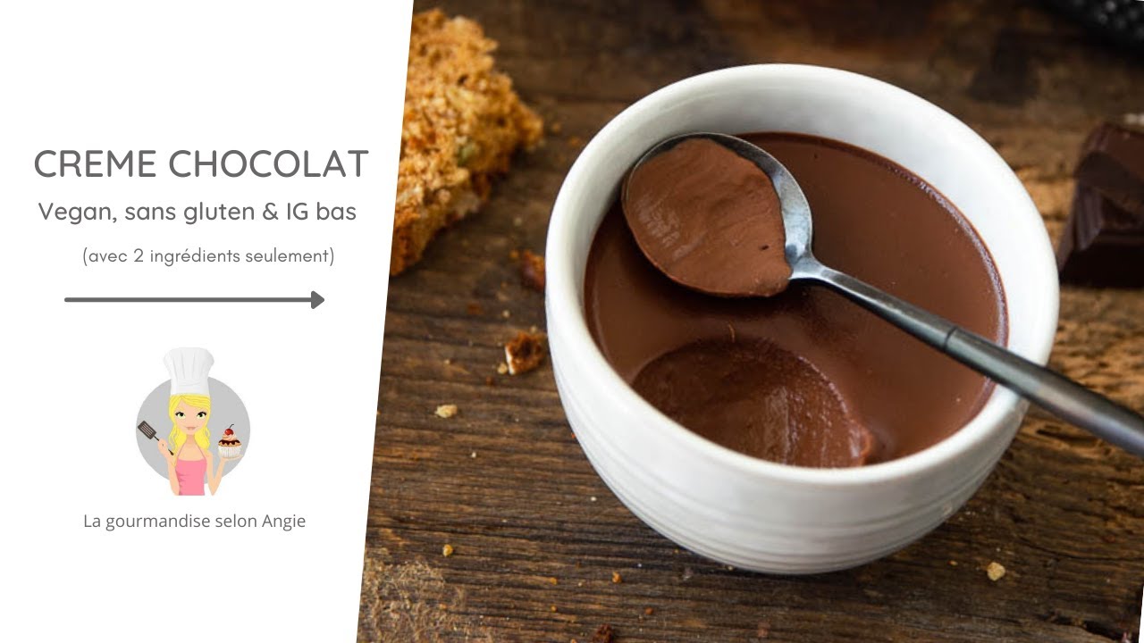 creme chocolat vegan sans gluten IG bas 2 ingrédients seulement