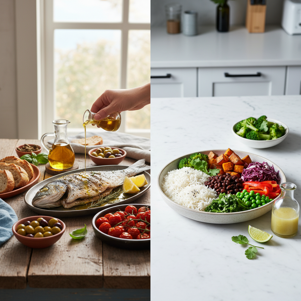 découvrez comment un régime végétalien basé sur des aliments végétaux moins sains peut entraîner une perte de poids plus significative comparé au régime méditerranéen traditionnel.