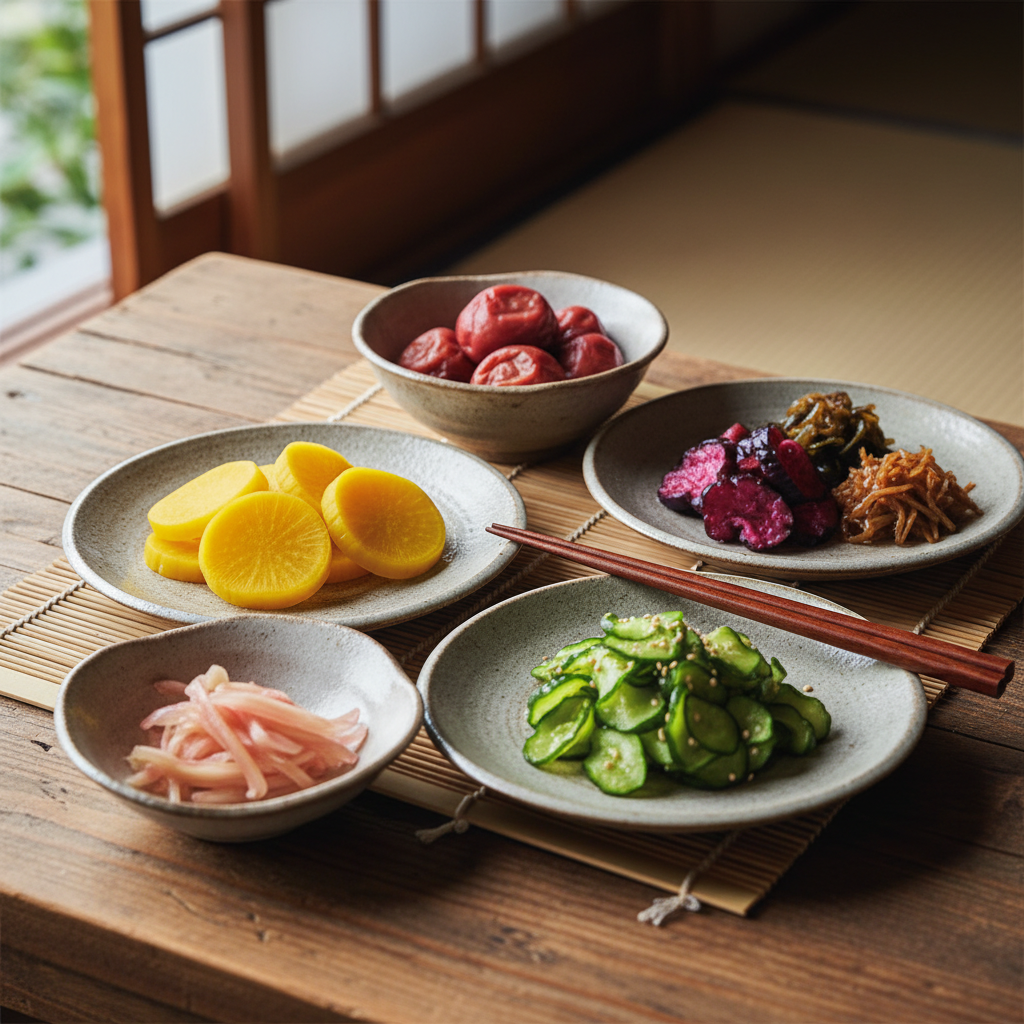 explorez l'art ancestral des tsukemono, les pickles japonais traditionnels, et apprenez leurs secrets pour sublimer vos repas.