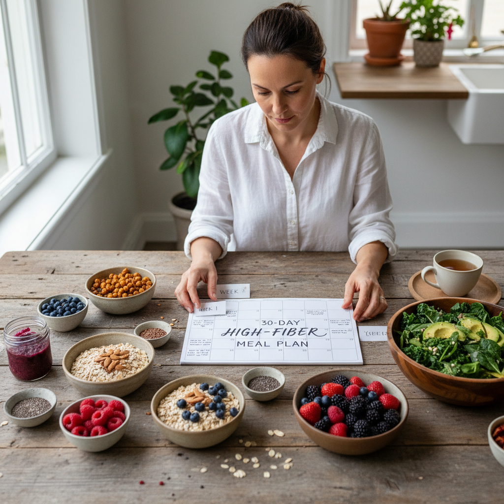 découvrez un plan alimentaire riche en fibres sur 30 jours, conçu par une diététicienne, pour éliminer efficacement la graisse viscérale et améliorer votre santé digestive.
