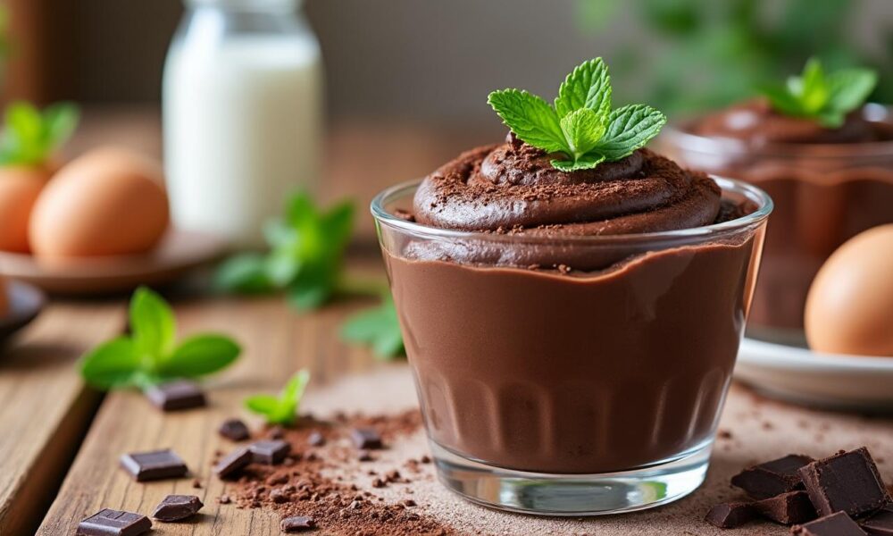 découvrez notre recette gourmande et équilibrée de mousse au chocolat noir, un dessert facile à préparer et à savourer sans attendre.