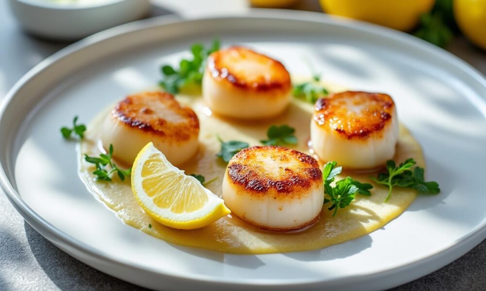 découvrez une recette élégante et facile de noix de saint-jacques, parfaite pour une entrée chic et rapide à préparer à la maison.