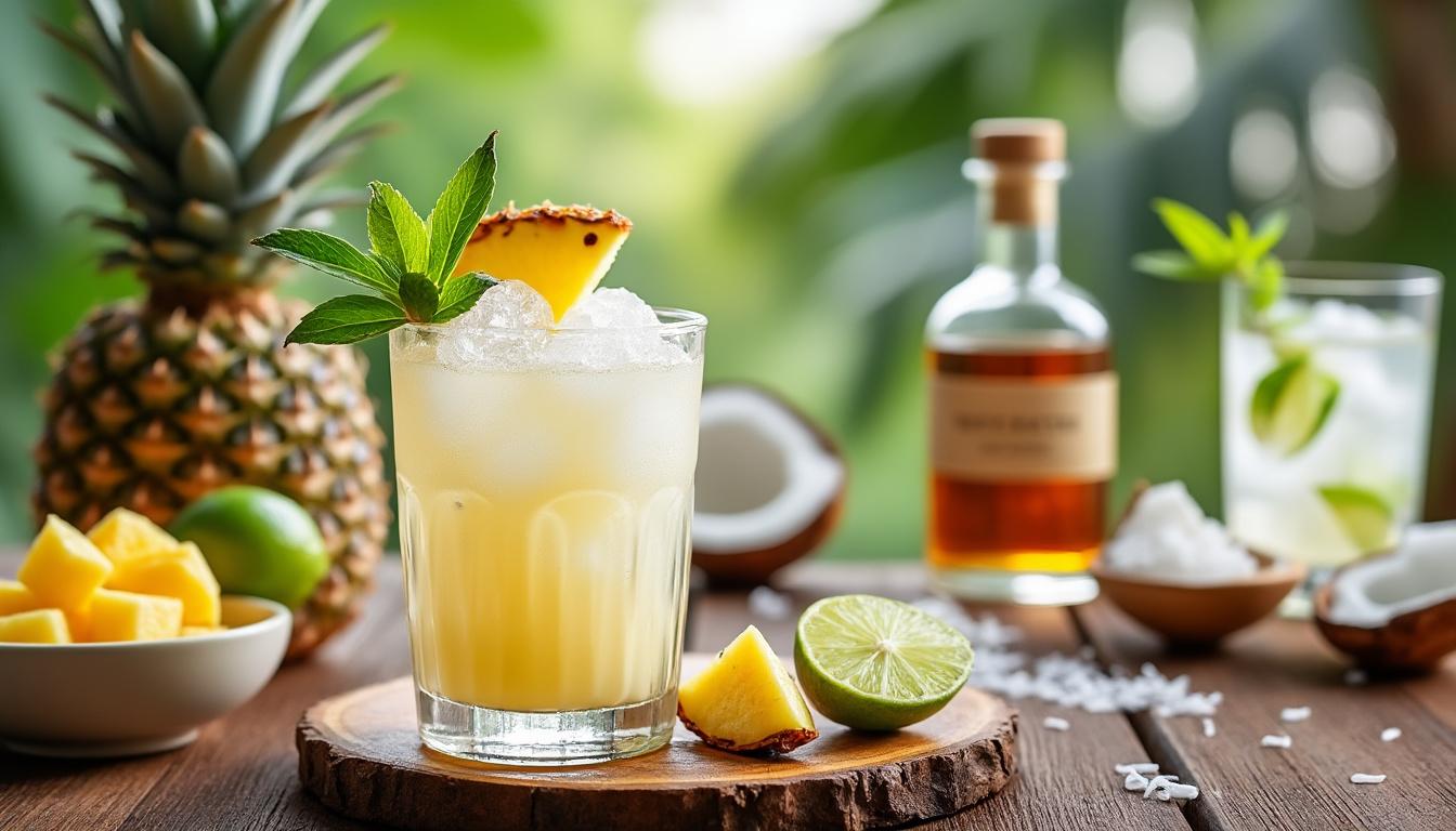 découvrez la recette de la pina colada, ce cocktail exotique à base de coco et d’ananas, ainsi que ses délicieuses variantes pour voyager sous les tropiques.