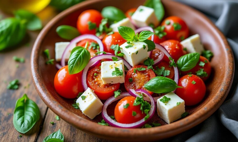 découvrez notre recette simple et rafraîchissante de salade tomate feta, un incontournable de la cuisine méditerranéenne idéale pour vos repas légers et gourmands.
