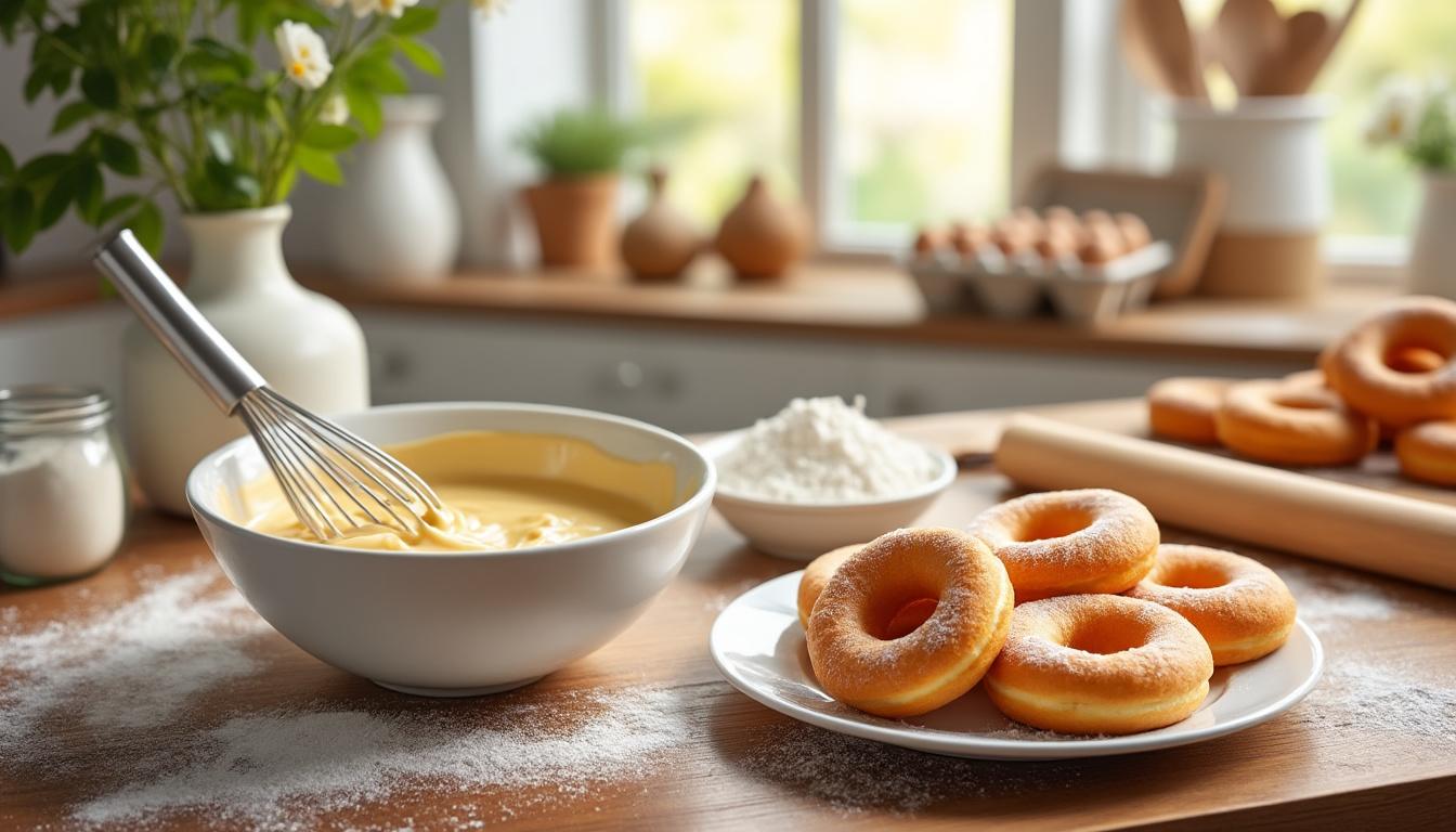 découvrez notre recette facile de donuts pour préparer des beignets moelleux faits maison en quelques étapes simples. parfait pour un goûter gourmand !