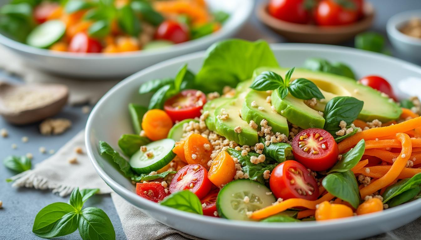 découvrez des recettes de salades healthy, équilibrées et colorées pour apporter fraîcheur et vitalité à vos repas quotidiens. faciles à préparer et pleines de saveurs, elles raviront vos papilles tout en prenant soin de votre santé.